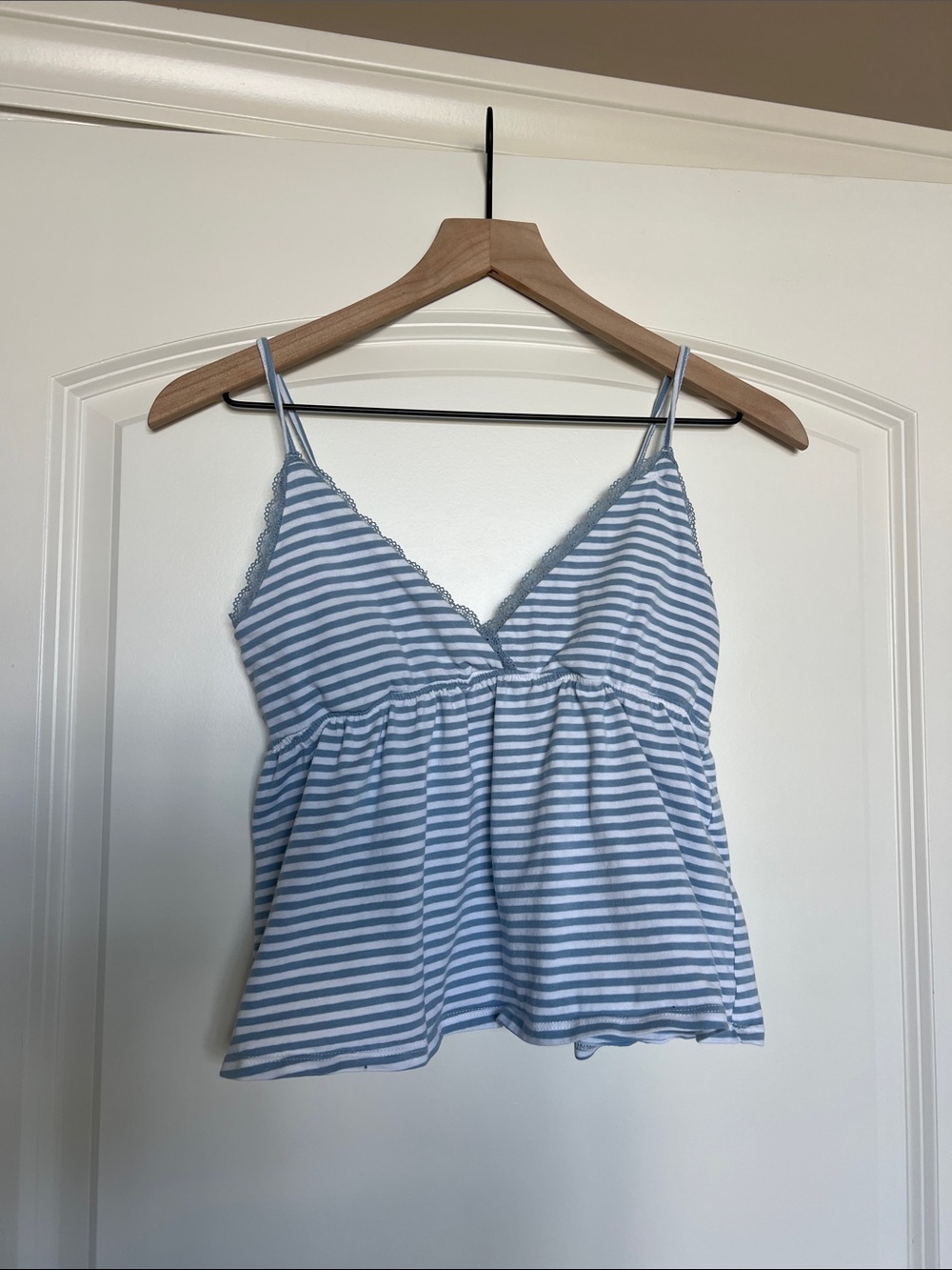 Striped flowy tank top